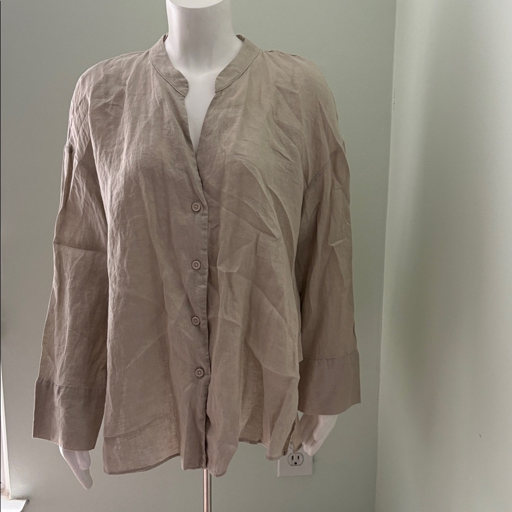 New Zara 100% linen blouse medium